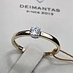 Золотое кольцо с бриллиантом ж/з, 0,178Ct VS2/I VG-Cut, 1,24 гр, 16 размер, фото 2
