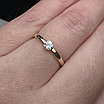 Золотое кольцо с бриллиантом ж/з, 0,178Ct VS2/I VG-Cut, 1,24 гр, 16 размер, фото 6