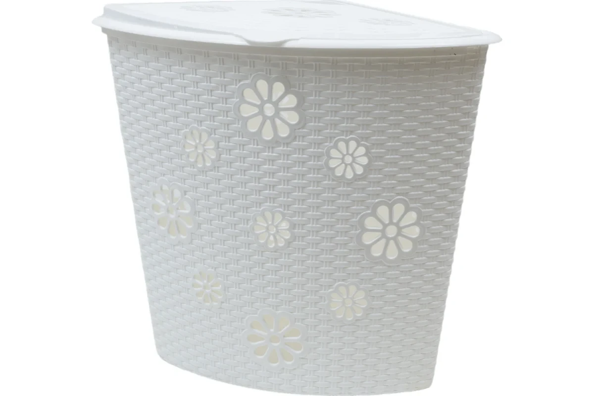 Бак для белья угловой Плетенка 45л 0210, фото 1