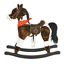 PITUSO Качалка-Лошадка, Белый с коричневым, 74*30*64см, фото 6