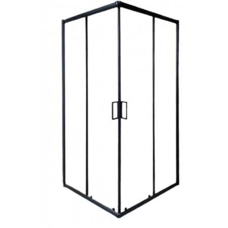 Душевое ограждение APPOLO AP-19-100 профиль черный, стекло прозрачное 6 мм 1000*1000*1950 мм