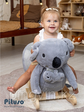 PITUSO Качалка (с сиденьем) Коала+ игрушка, Серый, 61*28*52см, фото 1
