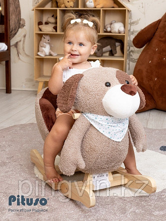 PITUSO Качалка (с сиденьем) Пес Дюк, ,Серый, 62*34*54см, фото 1