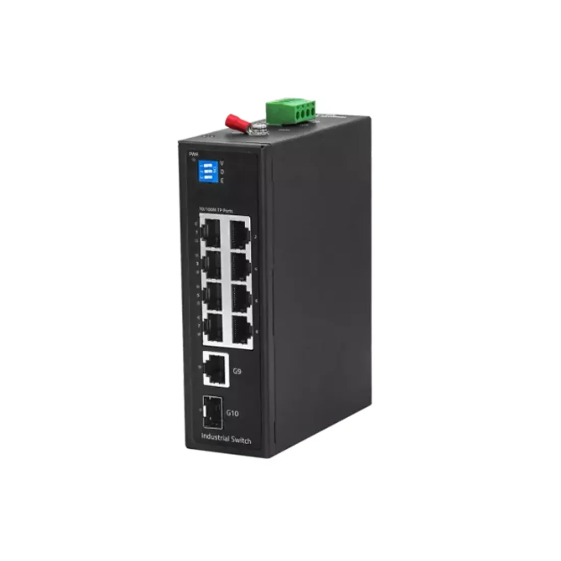 Коммутатор, BDCOM, IES200-LSTW1108, Неуправляемый, 8 портов 10/100M RJ45, 1 порт SFP, 1 порт GE RJ45, DC