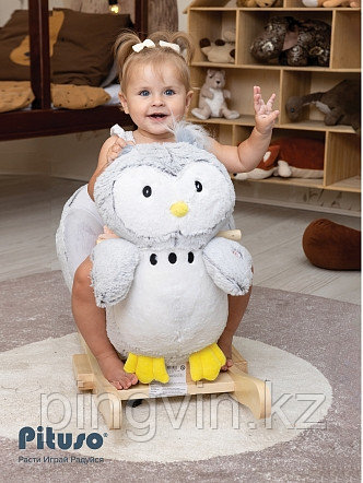 PITUSO Качалка (с сиденьем) Пингвиненок, Серый, 61*32*52см, фото 1