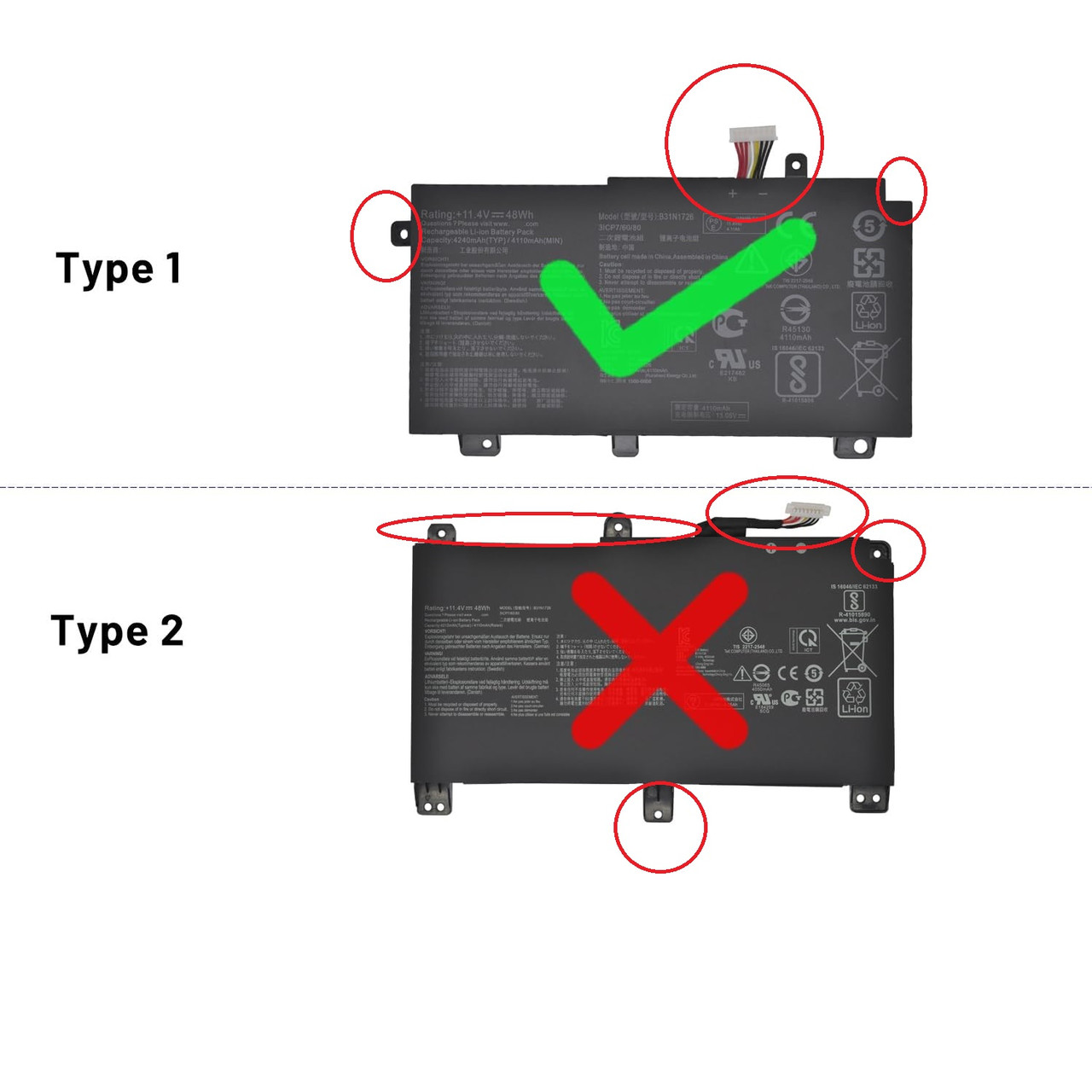 Аккумулятор для Asus TUF Gaming FX504, FX505, FX80, FX86, FX504G, FX505D, FX506L, B31N1726, фото 1