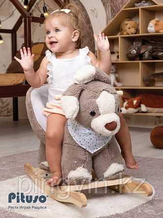 PITUSO Качалка (с сиденьем) Собачка, Серый, 61*28*52см, фото 1