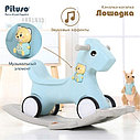 PITUSO Качалка-каталка Лошадка Grey/Серый+Голубой, 65*34*44 см, фото 3