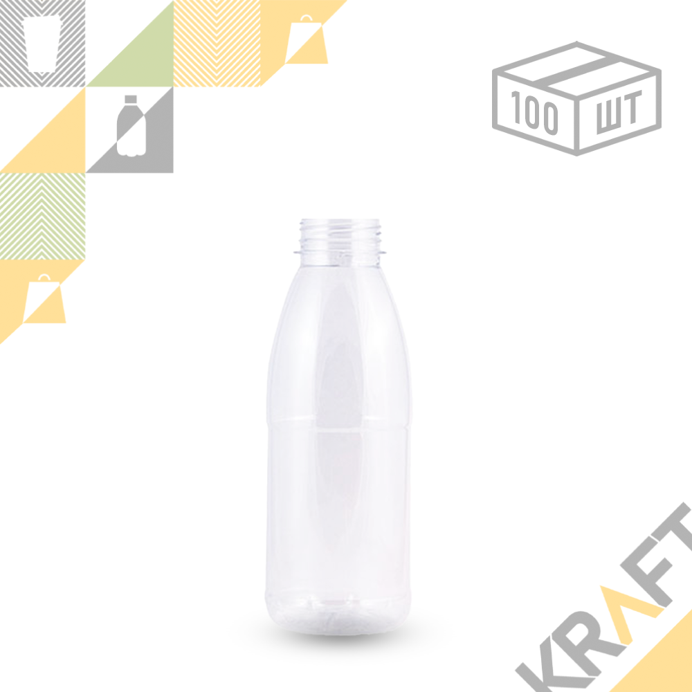 Бутылка 500мл, с широким горлом 38мм УП (100 шт/уп), фото 1