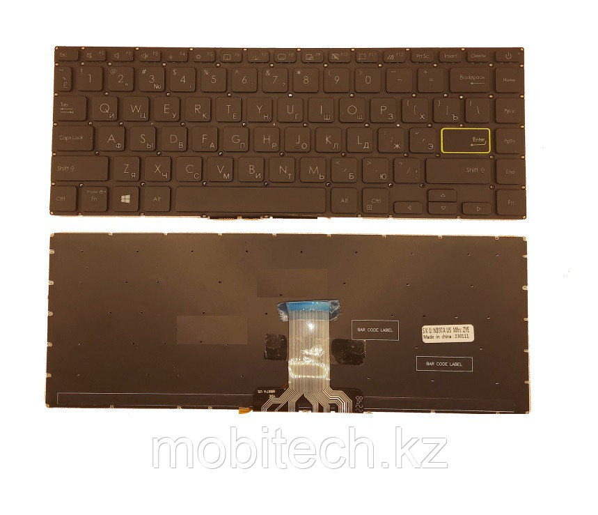 Клавиатуры Asus E410 L410 A413 K413 M413 S413 X413 X421 M433 S433 X421 S4600 клавиатура c RU/ EN раскладкой, фото 1