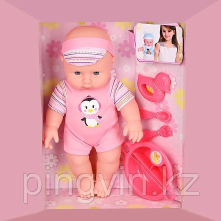 PITUSO Набор "Пупс с аксессуарами для кормления (в кепи)"Pink/Розовый 30 см, фото 1
