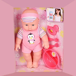 PITUSO Набор "Пупс с аксессуарами для кормления (в кепи)"Pink/Розовый 30 см