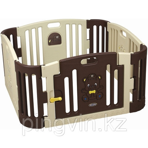 EDU PLAY Детский ограждение-манеж корич./жел, фото 1
