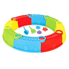 PILSAN Песочница складная Песочный Замок,с аксесс-ми (88х88х14,5h),разноцветная