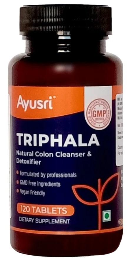Трифала - очищение организма (Triphala AYUSRI), 120 таб