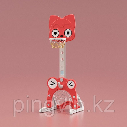 PITUSO Стойка баскетбольная Лиса (с кольцебросом,футб.воротами) Red/Красный, фото 1