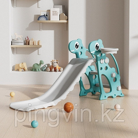 PITUSO Горка Зубастик с баскет.кольцом Green/Зеленый,133*54,5*71h, фото 1