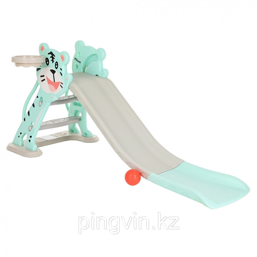 PITUSO Горка Тигренок с баскет.кольцом Blue/Голубой,170*40*75h, фото 1