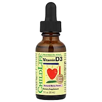 Витамин Д3, со вкусом натуральных ягод, 30 мл, ChildLife