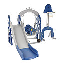 PITUSO Горка-Комплекс Замок(горка,качели, футб. ворота, баскет. стойка)(звук) Синий/серый, 249*146*122h, фото 3