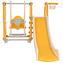 PITUSO Горка-Комплекс Звёзды и луна(горка, качели, баскет. кольцо) Yellow/Жёлтый, 148*204*116 см, фото 6