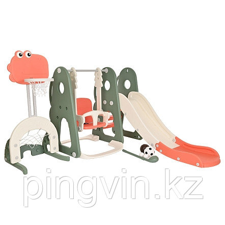 PITUSO Горка-комплекс Лакки (горка, качели, баскет. стойка) Green/Зеленый 194*118*118 см, фото 1