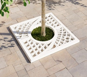 Приствольная решетка из композитного мраморного камня JOTA, модель SHANYRAQ