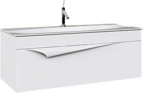 Papyrus Тумба под умывальник подвесная , цвет белый PAP0110, ТМ «Clarberg»