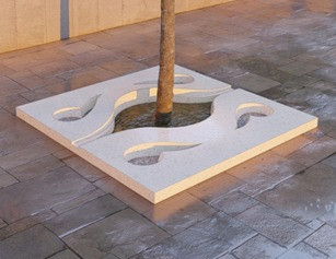 Приствольная решетка из композитного мраморного камня JOTA, модель ORNEK, фото 1