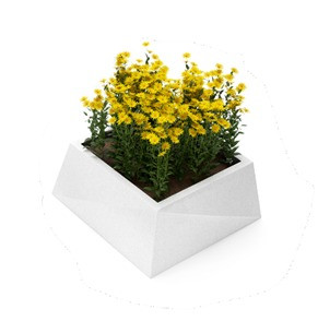 Вазон из композитного мраморного камня JOTA, модель GRANI 60, фото 1