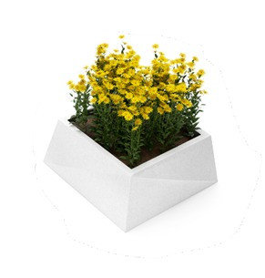 Вазон из композитного мраморного камня JOTA, модель  GRANI 60