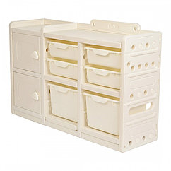 PITUSO Стеллаж для игрушек с ящиками Simple,Beige/Бежевый,107*33*70h