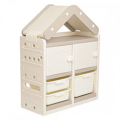 PITUSO Стеллаж для игрушек с ящиками Tejado,Beige/Бежевый, 73*32,5*94h