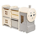 PITUSO Стеллаж для игрушек с ящиками Паровозик, Grey/Серый-белый,97*30*68h, фото 7