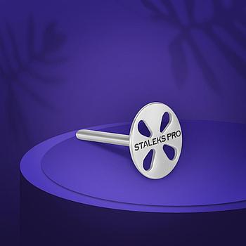 PDset-20 Диск педикюрный STALEKS М в комплекте с сменным файлом 180 грит 5 шт (20 мм)