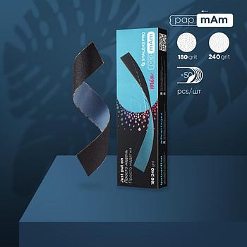 Сменные двухсторонние файлы Staleks papmAm Mix для прямой пилочки 180/240 грит (50 шт)