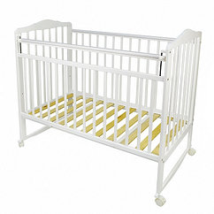 PITUSO Кровать детская Marsel колесо-качалка.опуск.планк/накладка ПВХ Белый