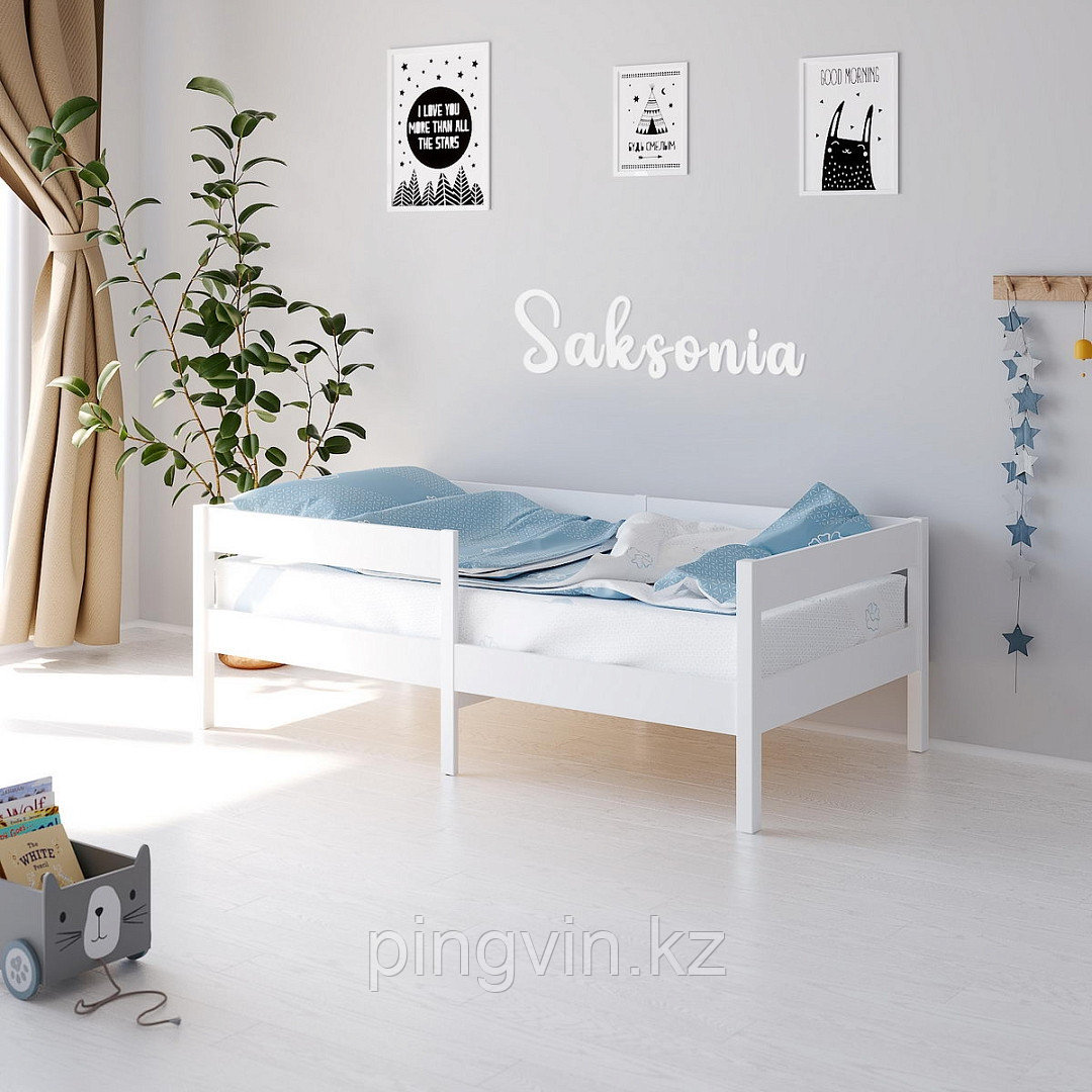 PITUSO Кровать подростковая SAKSONIA 140*70 Белый-белый, фото 1