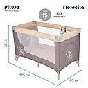 PITUSO Манеж FLORECITA BEIGE/БЕЖЕВЫЙ одноуровневый, 2 кольца, лаз на молнии, 125X65X78 см, фото 8