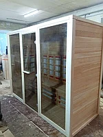 Инфракрасная сауна 4х-местная из кедра 250 х 105 х 200 см