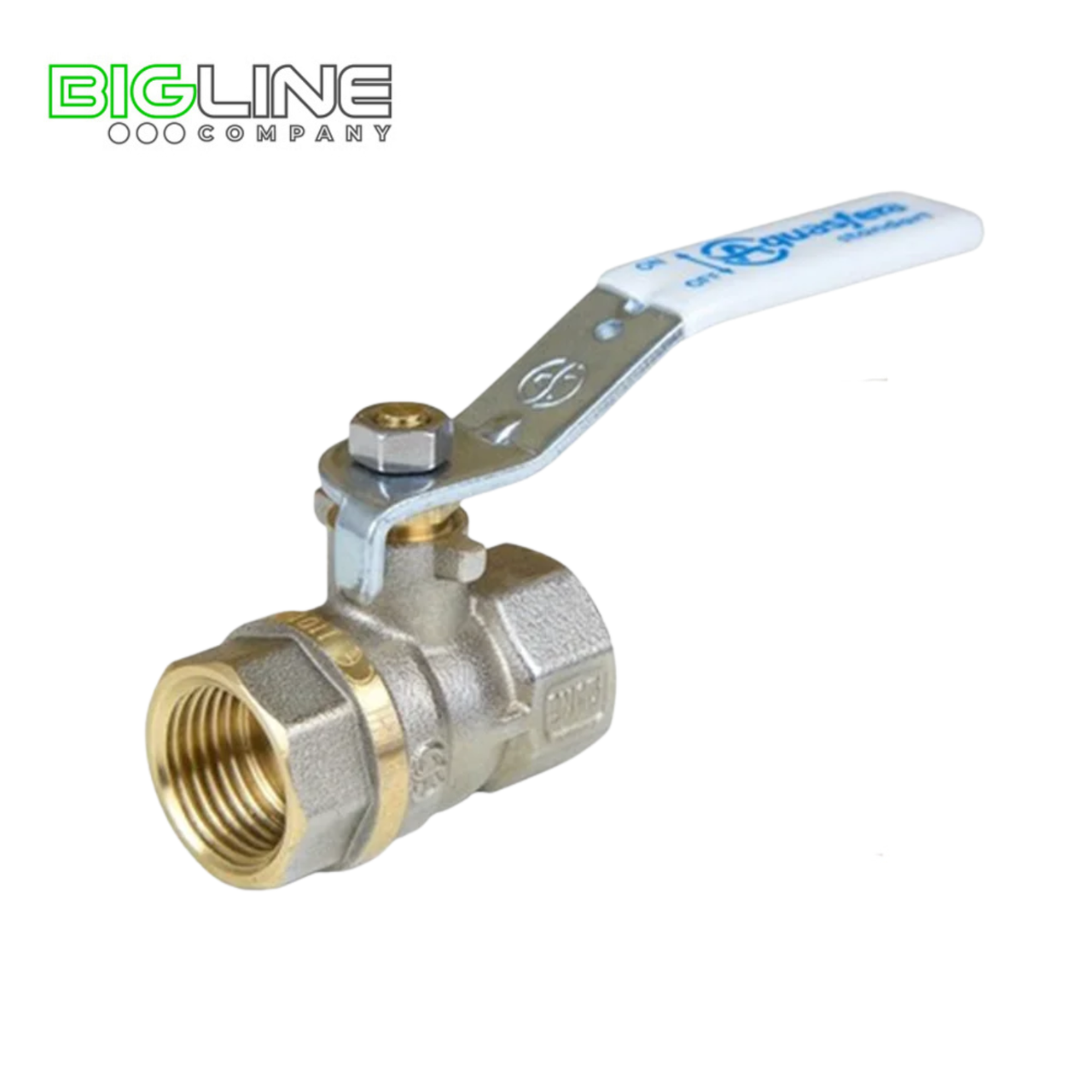 Кран шаровой латунь никель Standart Ду20 Ру30 ВР/ВР рычаг Aquasfera