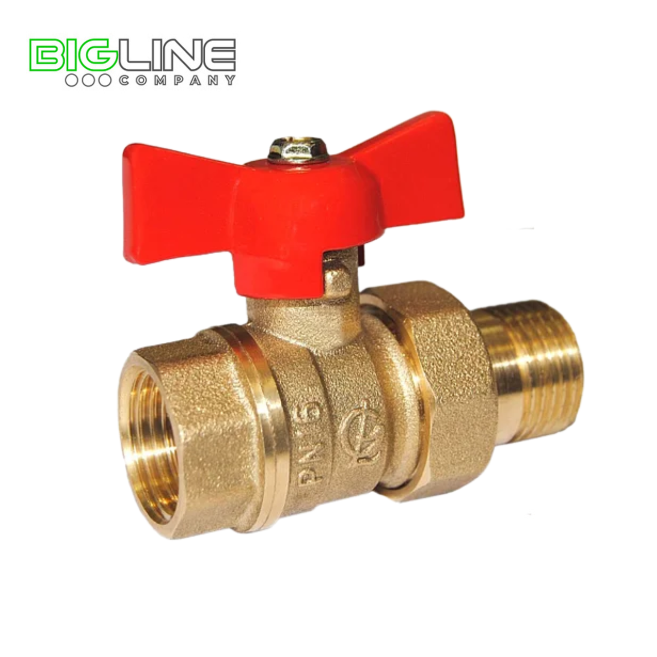 Кран шаровой латунь Галлоп  Ду20 ВР/"американка" бабочка