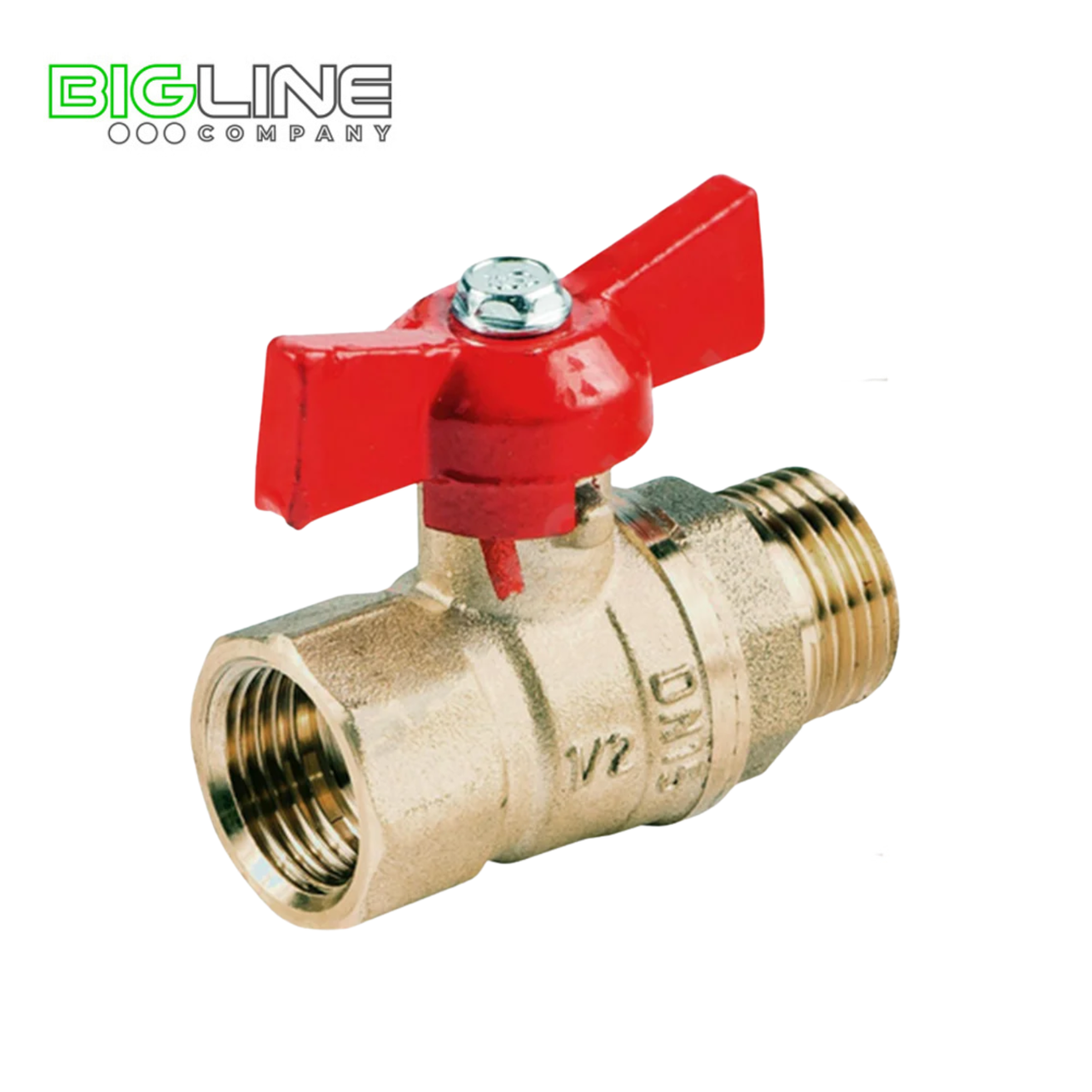 Кран шаровой латунь Галлоп  Ду15 ВР/НР бабочка