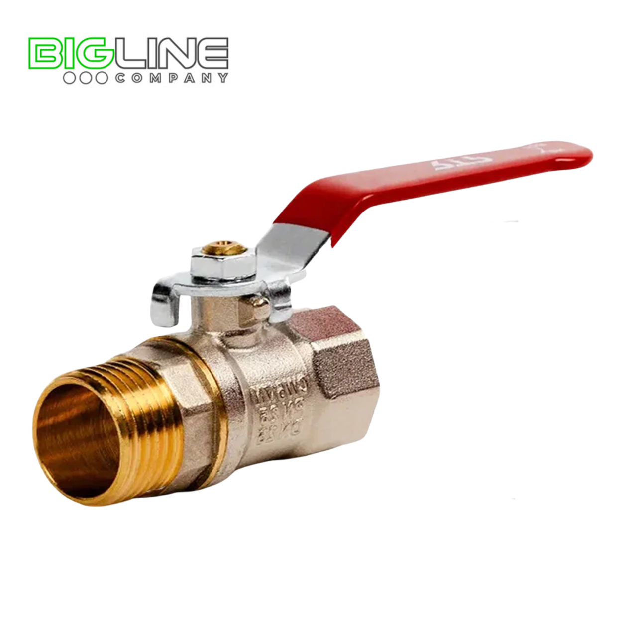 Кран шаровой латунь 1 1/4 PN25 никель ВР/НР рычаг РТП (1/20)