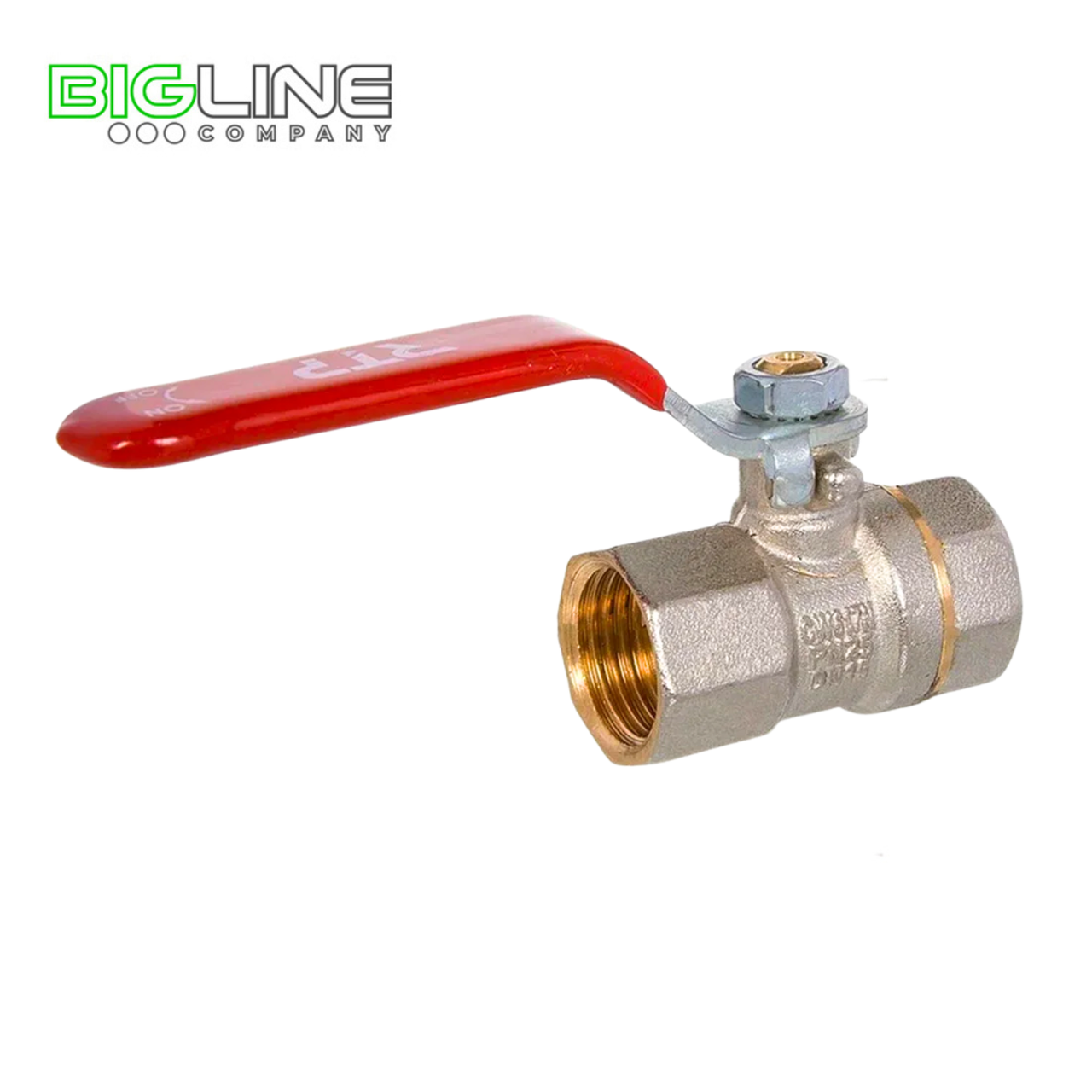 Кран шаровой латунь 2 PN25 никель ВР/ВР рычаг РТП (1/8)