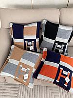 Наволочки декоративные Hermes 50х50 см. из шерсти с логотипом