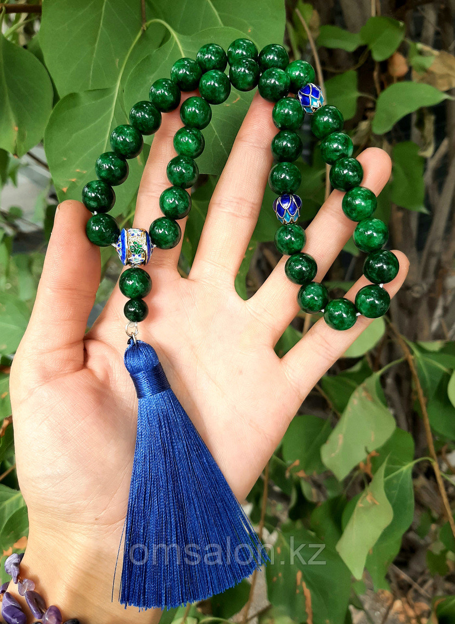 Четки из хризопраза, 33 бусины, фото 1