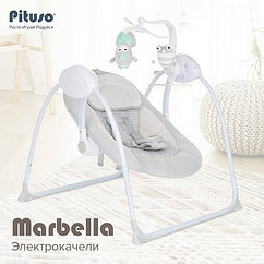 PITUSO электрокачели Marbella Grey/Серый Точки пульт, MP3,моск.сеть,адаптер,71*66*77см
