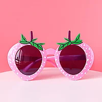 Карнавальные очки Клубничка  розовые