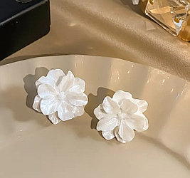 Серьги бижутерный сплав, полимерная глина